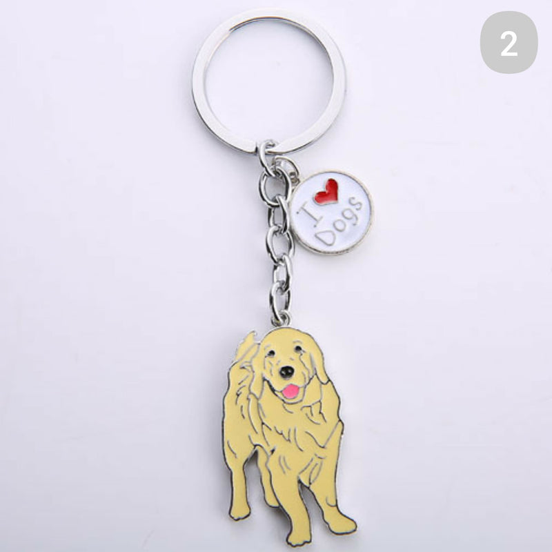 Golden Retriever Keychain