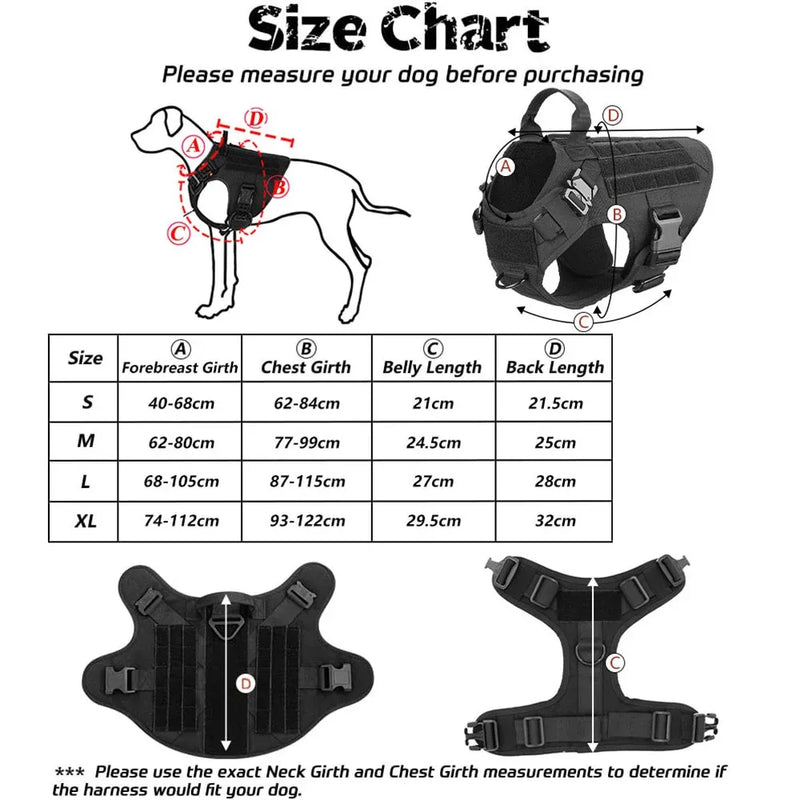 Tactical K9 Collar & Harness Set