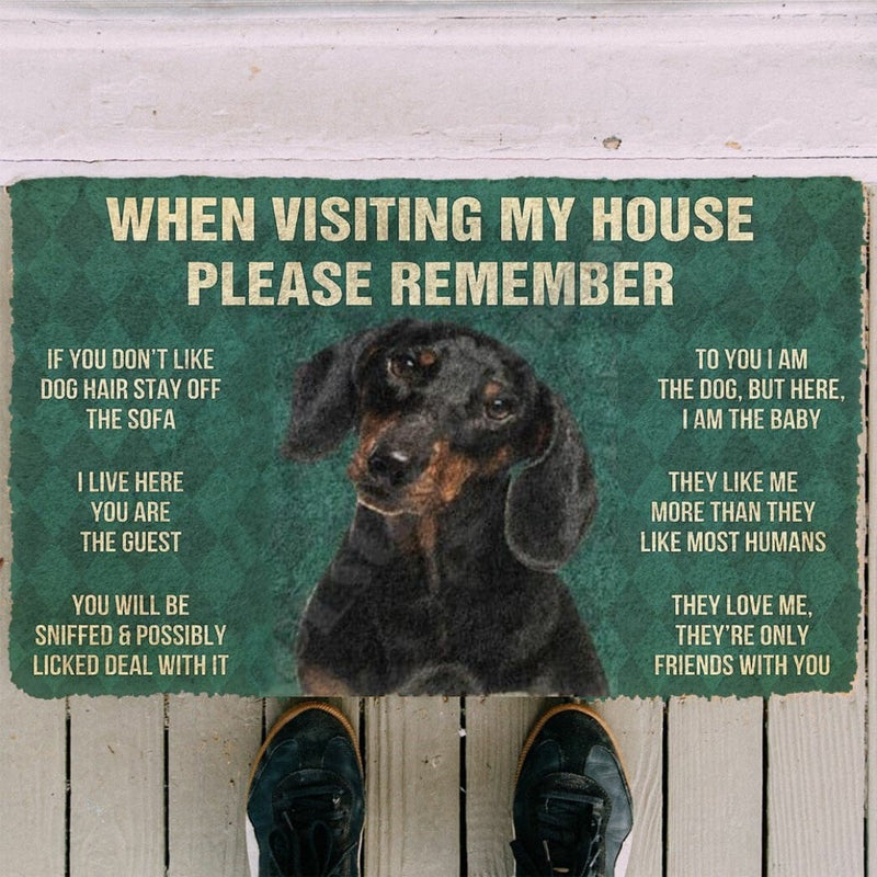 Dachshund House Rules - Doormat