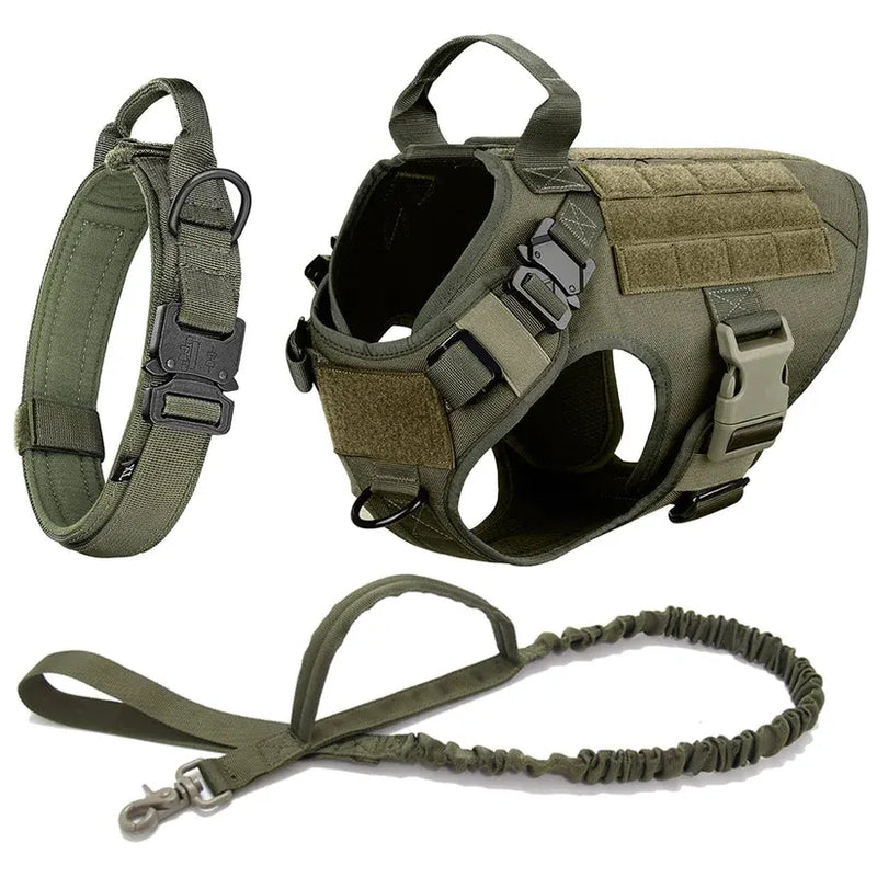 Tactical K9 Collar & Harness Set