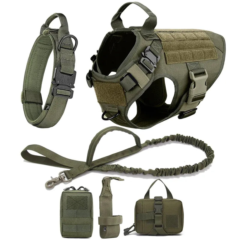 Tactical K9 Collar & Harness Set