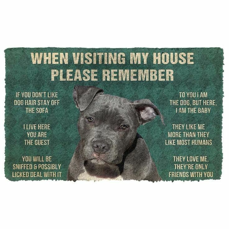 Pitbull House Rules - Doormat