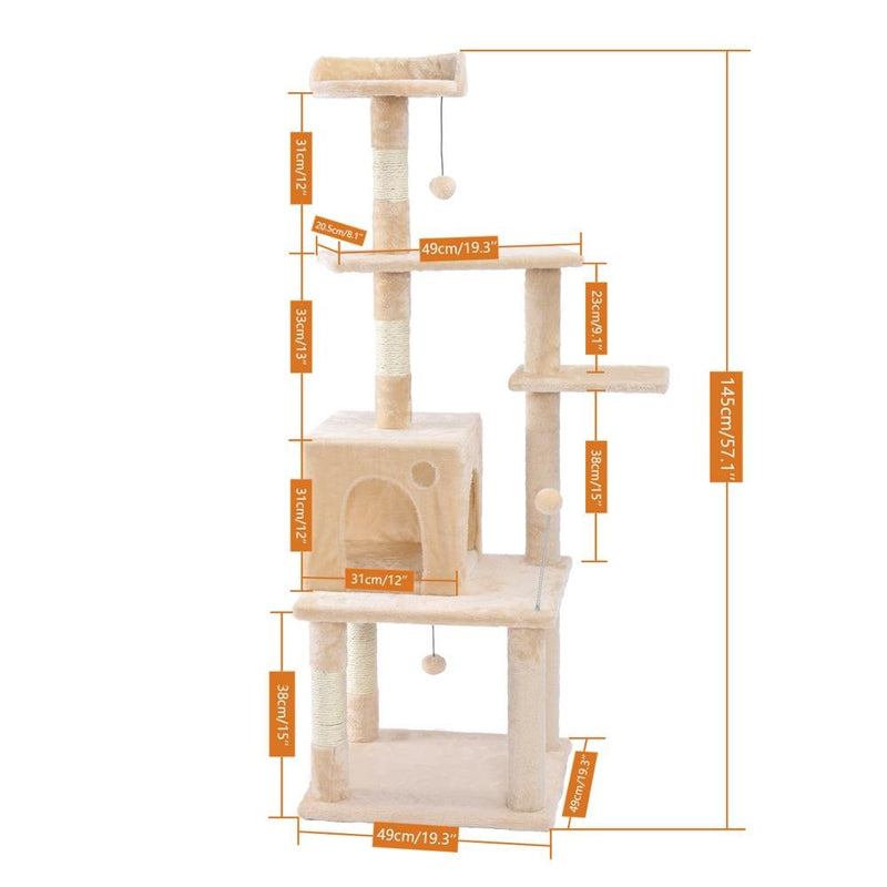 Cat Climbing Tree Toy with Ladder with Wood Scratching Post