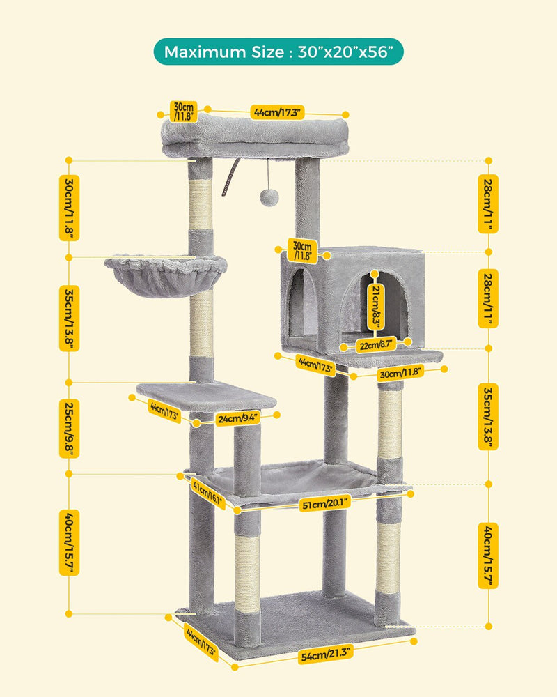 Cat Climbing Tree Toy with Ladder with Wood Scratching Post