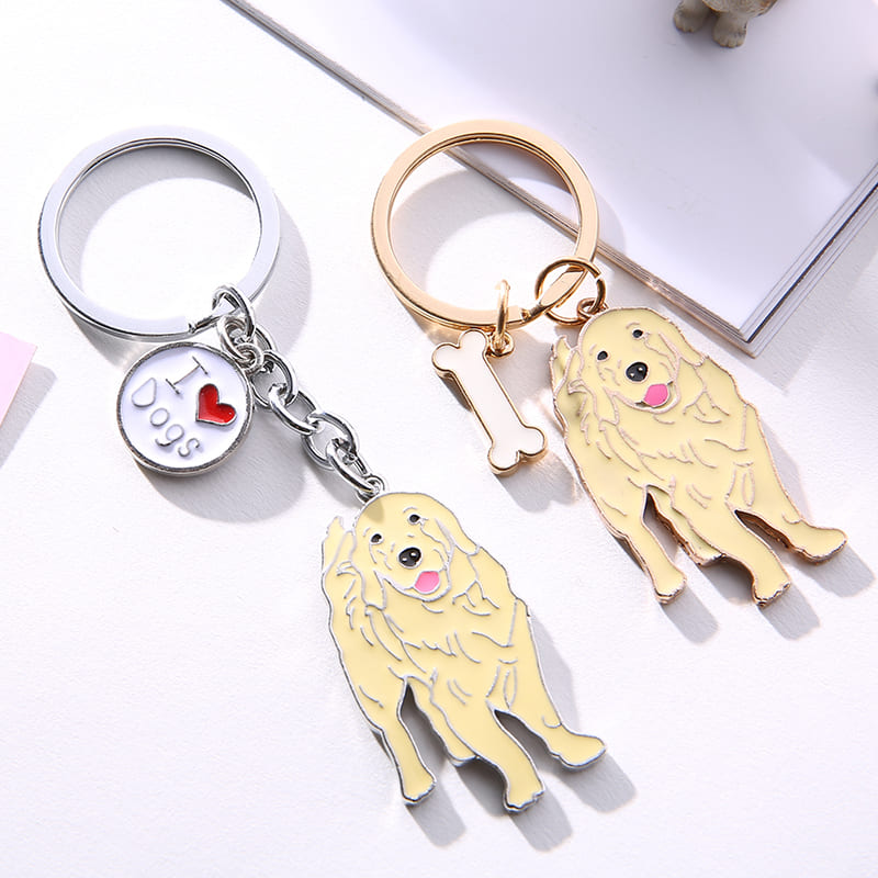 Golden Retriever Keychain